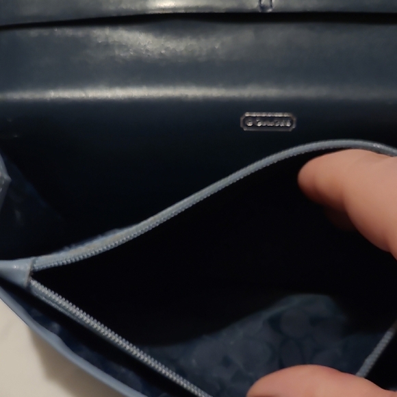 Coach Light Blue Leather Women's Wallet - Picture 7 of 9